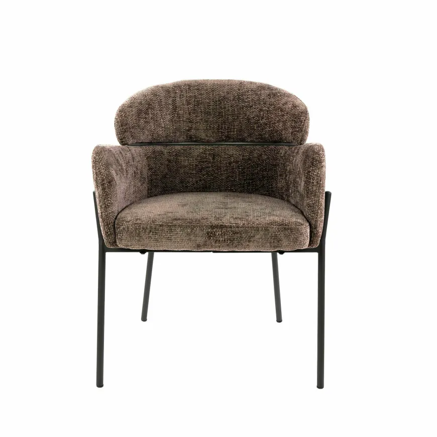 WoonStijl Eetkamerstoel ronde rug Curva Hoven Taupe