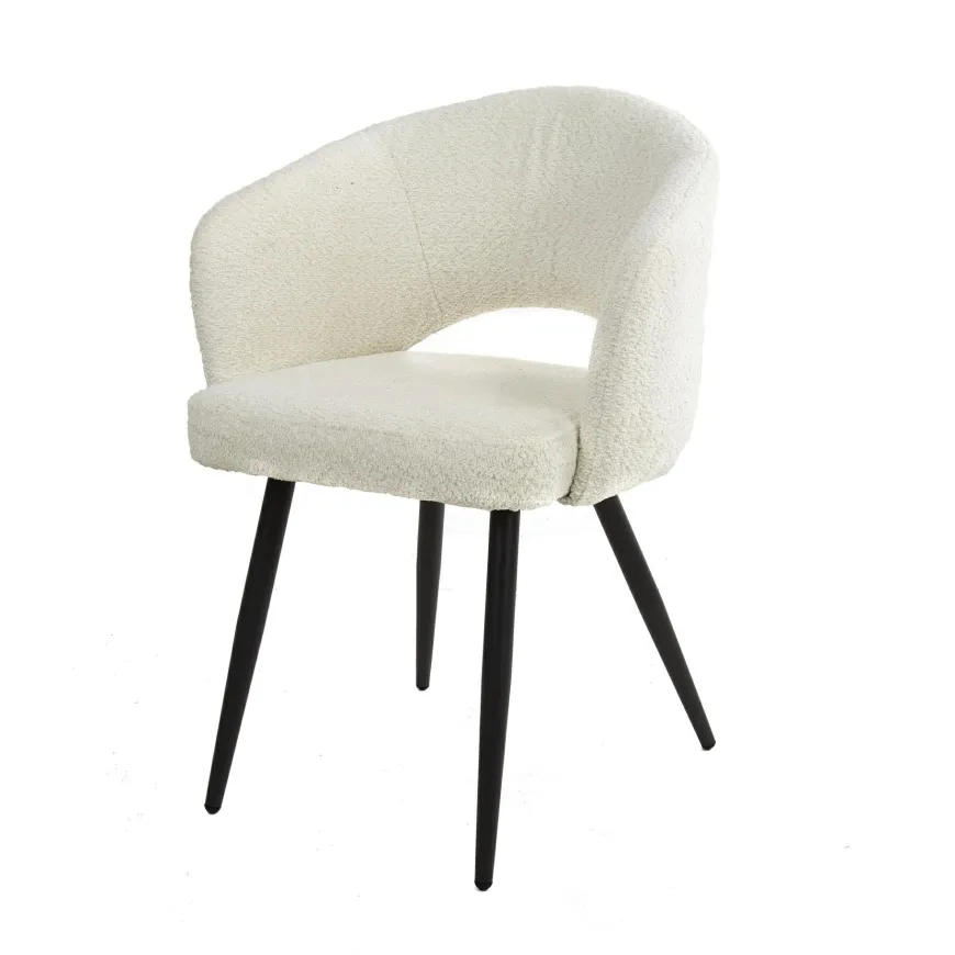 WoonStijl Eetkamerstoel Salon Boucle wit