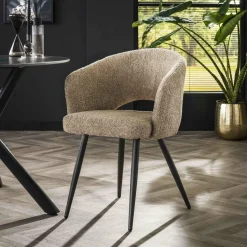 WoonStijl Eetkamerstoel Salon Boucle zandkleur