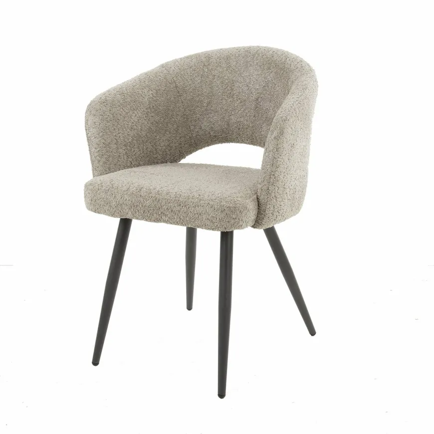 WoonStijl Eetkamerstoel Salon Boucle zandkleur