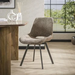 WoonStijl Eetkamerstoel Swivel - Rich champagne