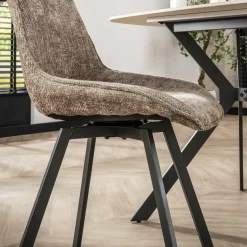 WoonStijl Eetkamerstoel Swivel - Rich champagne