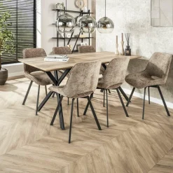 WoonStijl Eetkamerstoel Swivel - Rich champagne