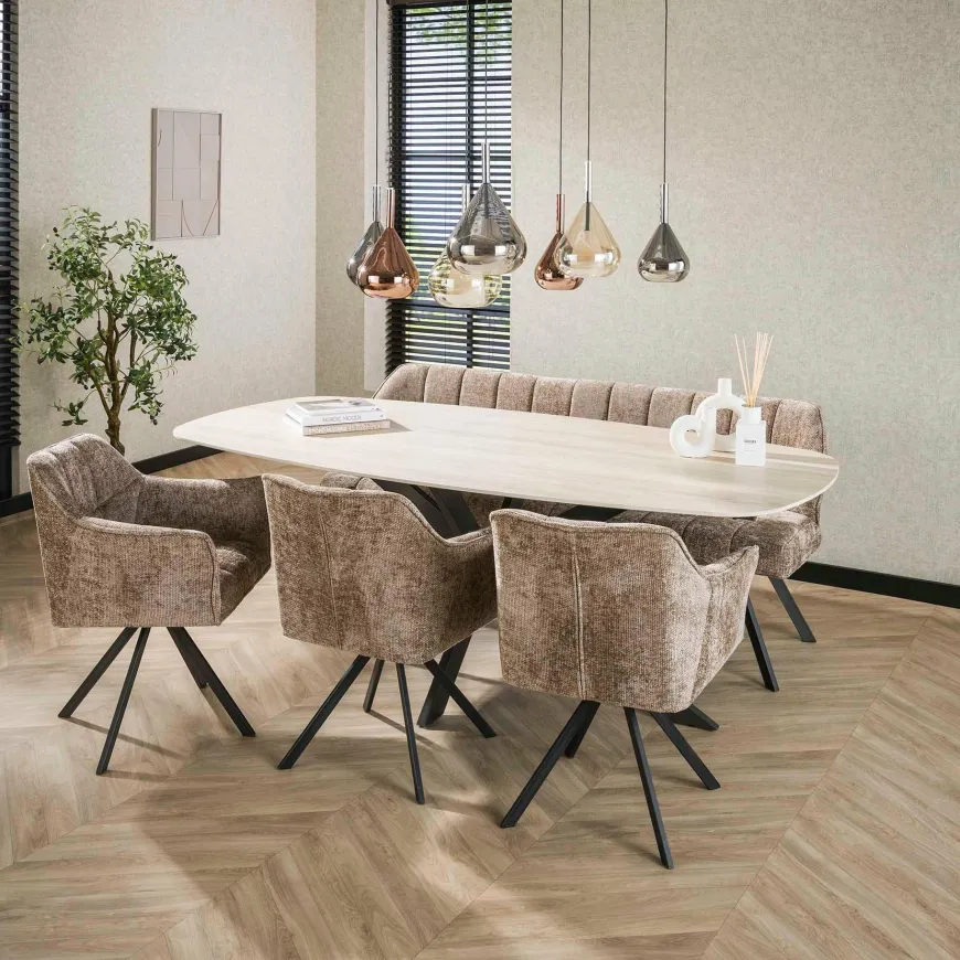 WoonStijl Eetkamertafel 215 deens ovaal Romano