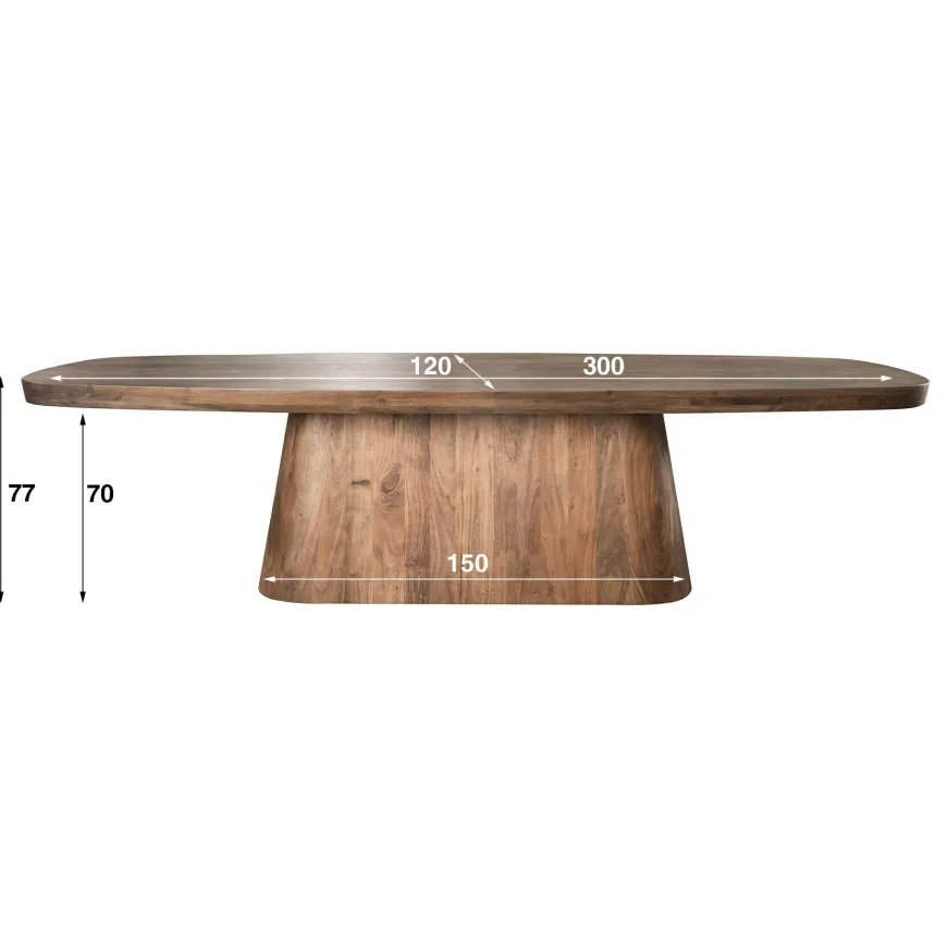 WoonStijl Eetkamertafel 300 arcadia ovaal