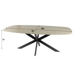 WoonStijl Eetkamertafel 180 deens ovaal Romano