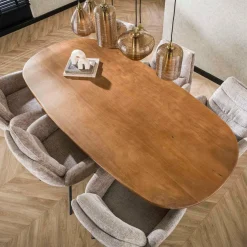 WoonStijl Eetkamertafel 180 Cliff ovale buis mango