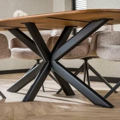 WoonStijl Eetkamertafel 180 Cliff ovale buis mango