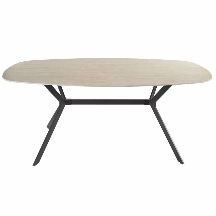 WoonStijl Eetkamertafel 180 ceramic travertinlook