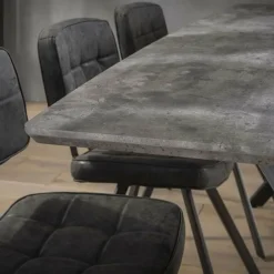 WoonStijl Eetkamertafel 190 ovaal blad betonlook