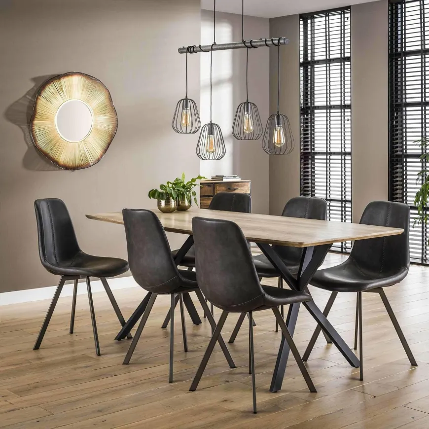 WoonStijl Eetkamertafel 190 ovaal blad Eiken antiquewash