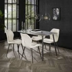WoonStijl Eetkamertafel 140 Ceramic natural lichtgrijs