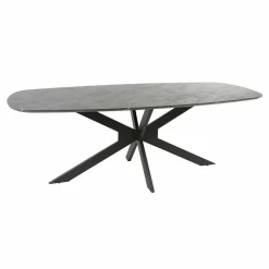 WoonStijl Eetkamertafel 215 deens ovaal zwart bruin