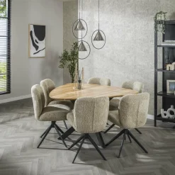 WoonStijl Eetkamertafel driehoek acacia