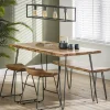 WoonStijl Eetkamertafel edge Massief acacia naturel - 130 cm