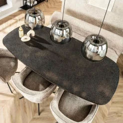 WoonStijl Eettafel 215 deens ovaal Metallic