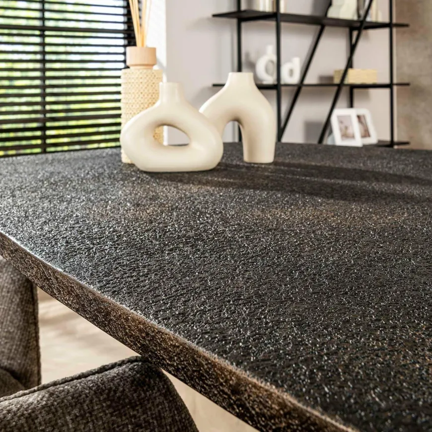 WoonStijl Eettafel 215 deens ovaal Metallic