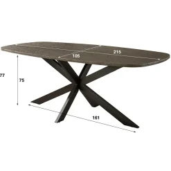 WoonStijl Eettafel Bronvik deens ovaal 215 cm