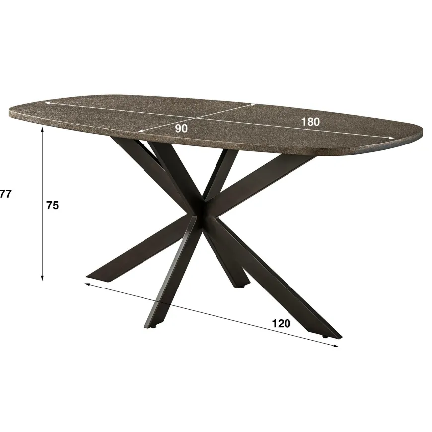 WoonStijl Eettafel Bronvik deens ovaal 180 cm