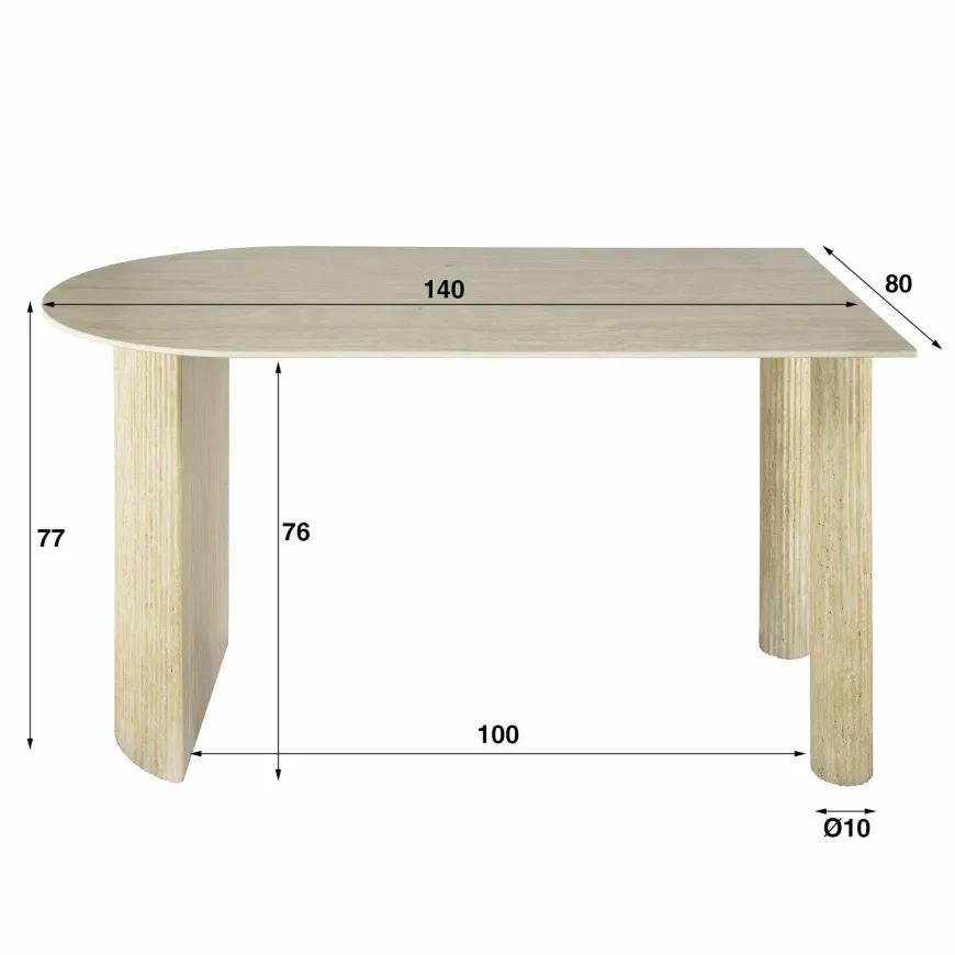 WoonStijl Eettafel Romano Arch 1-side 140