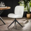 WoonStijl Eettafelstoel Comfort draaibaar Boucle Wit