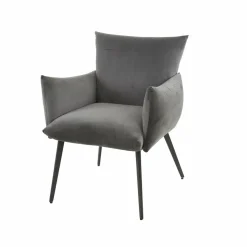WoonStijl Eettafelstoel Lobby velvet antraciet