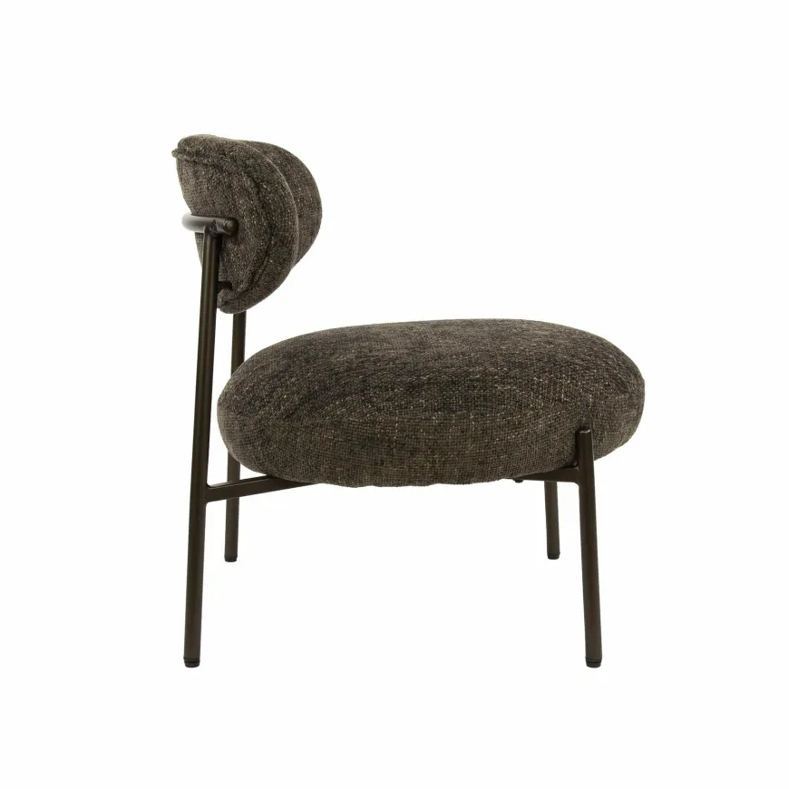 WoonStijl Fauteuil Round - Tissee cargo bruin