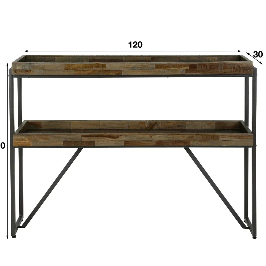 WoonStijl Haltafel Teca layer opstaande rand