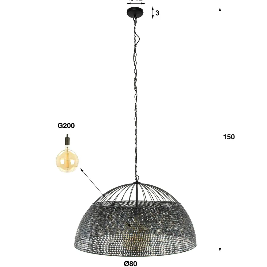 WoonStijl Hanglamp Ø80 armor