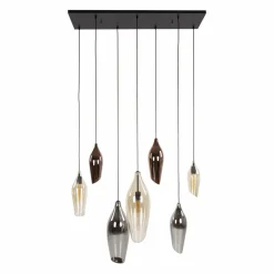 WoonStijl Hanglamp 4+3 cocoon mix glass
