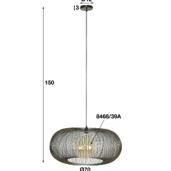 WoonStijl Hanglamp Ø70 copper twist