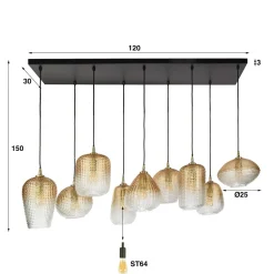 WoonStijl Hanglamp 5+4 dot pattern