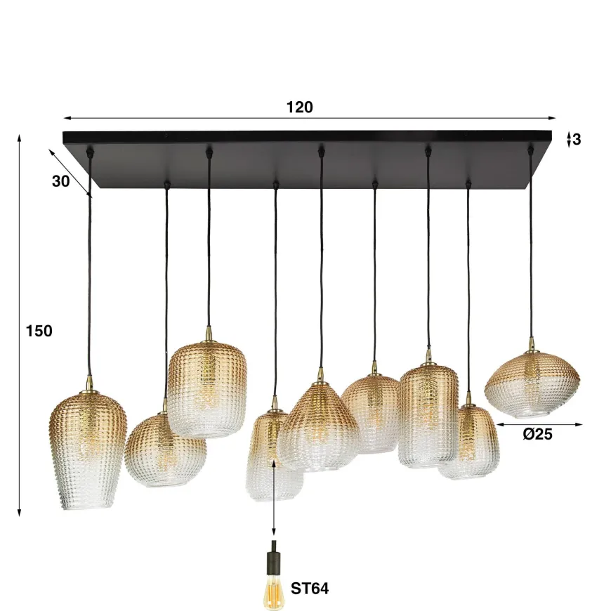 WoonStijl Hanglamp 5+4 dot pattern