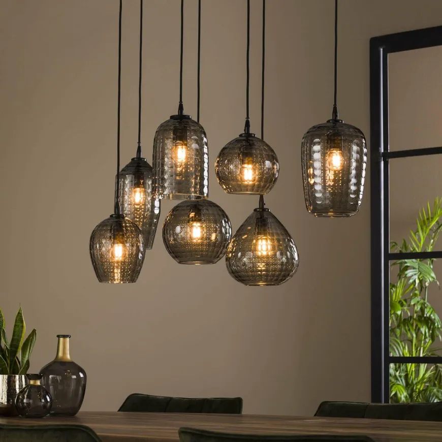 WoonStijl Hanglamp 4+3 hexagon mix