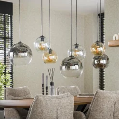 WoonStijl Hanglamp 4+3 multi globe XL