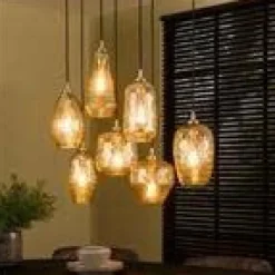 WoonStijl Hanglamp 4+3 oval facet mix