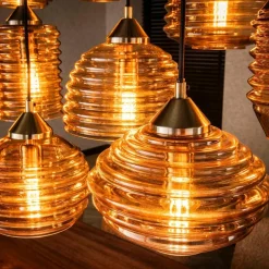 WoonStijl Hanglamp 5+5+5 rib glass