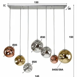 WoonStijl Hanglamp 4+3 stellar