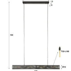 WoonStijl Hanglamp 120 tube mesh