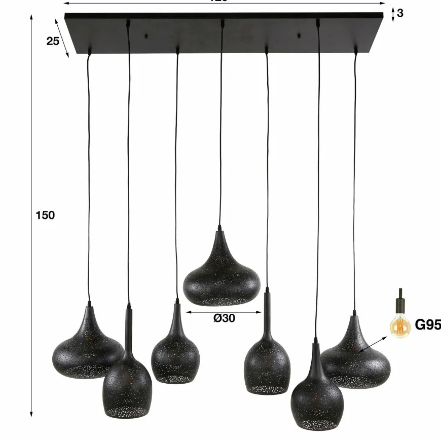 WoonStijl Hanglamp 4+3 zip