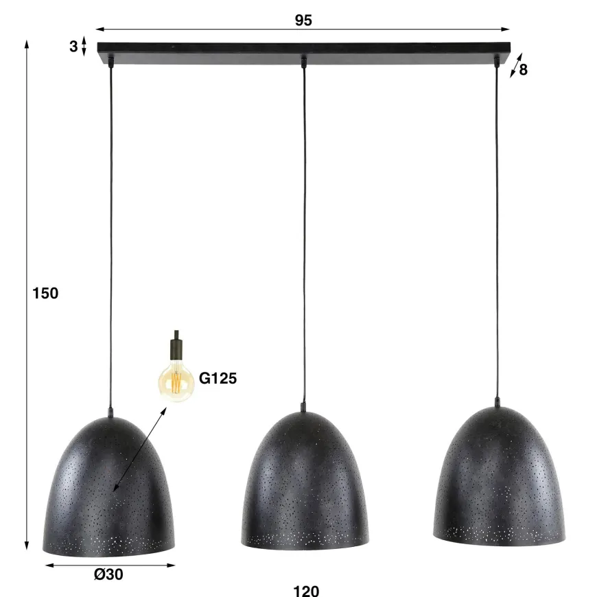 WoonStijl Hanglamp kosmos 3L