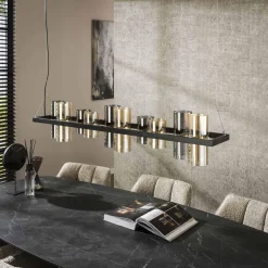 WoonStijl Hanglamp 10L cylinder mixed glass