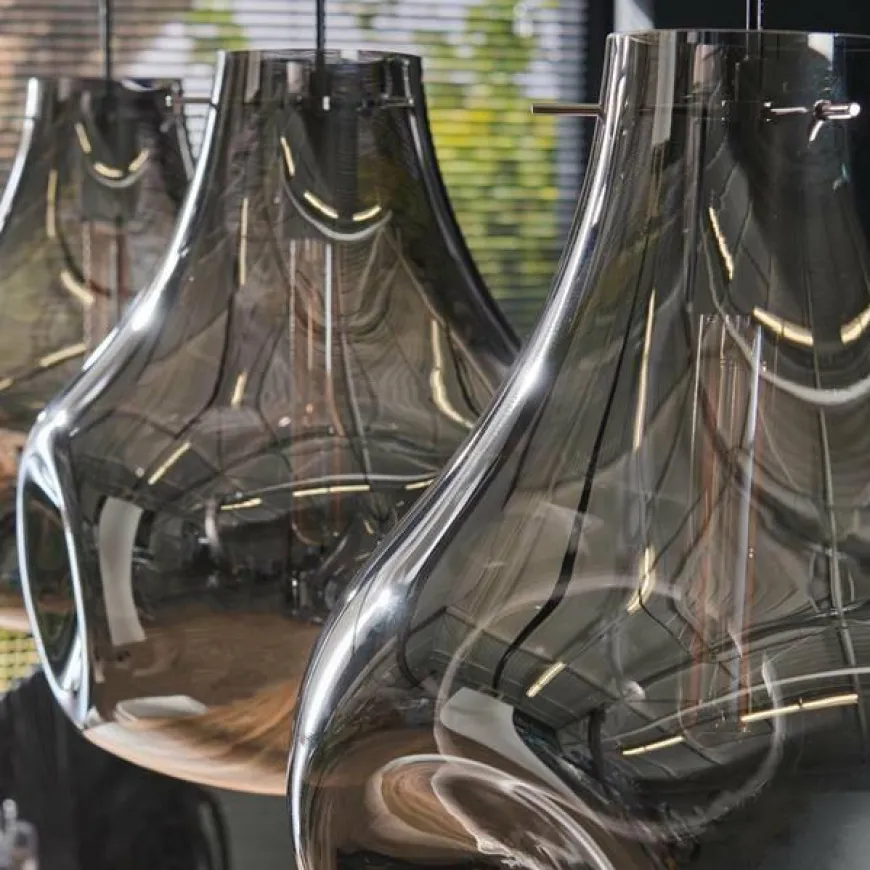 WoonStijl Hanglamp 3L dent glass