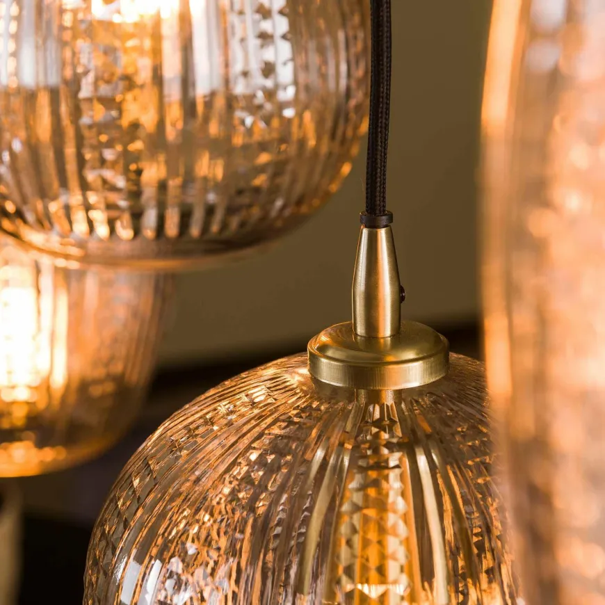 WoonStijl Hanglamp 5L diamond grain mix