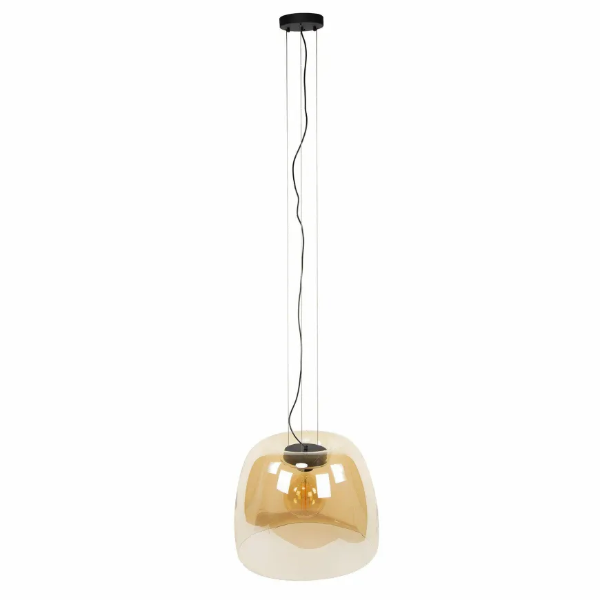 WoonStijl Hanglamp 1L drift XL glass Amber