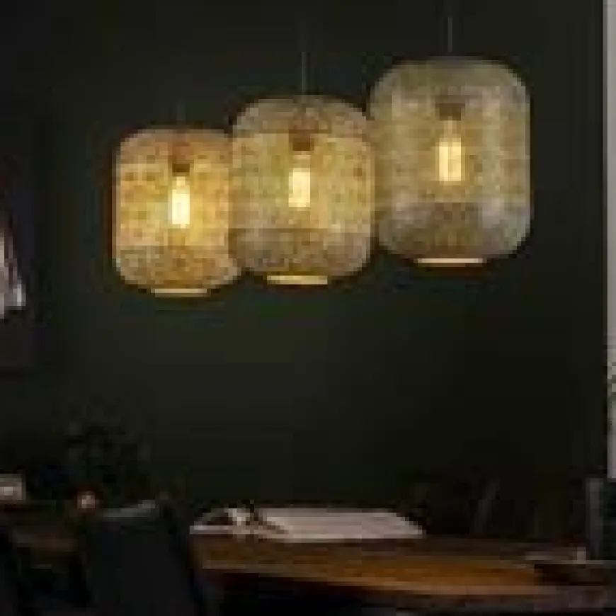WoonStijl Hanglamp 3L etch / Oud zilver