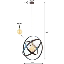 WoonStijl Hanglamp 1L Galaxy