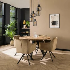WoonStijl Hanglamp 5L getrapt mix metal