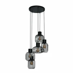 WoonStijl Hanglamp 5L getrapt mix metal