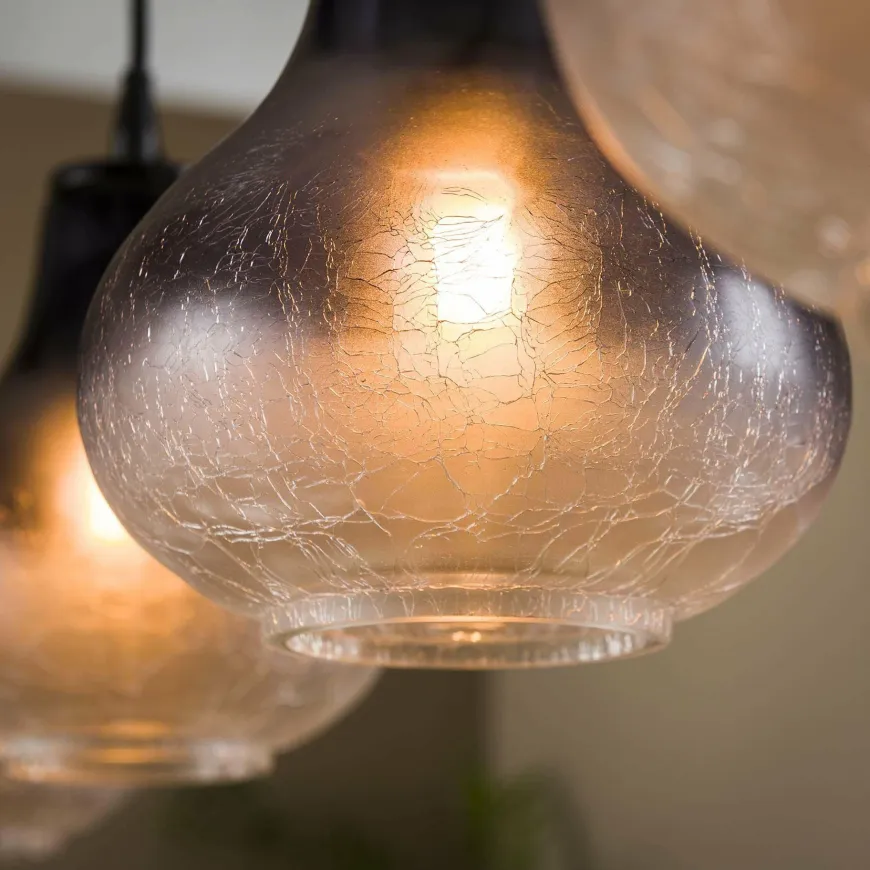 WoonStijl Hanglamp 4L kegel glass